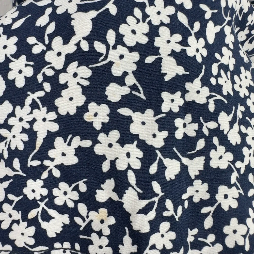 J.Crew Shirt Women L Blue White Floral Romantic Career Flowy Coquette Boho Fairy